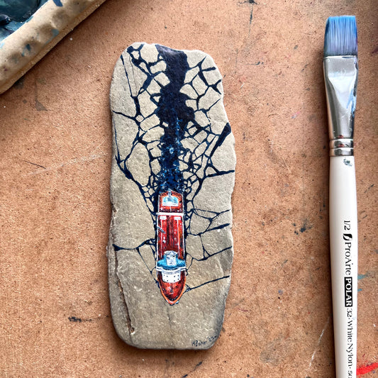 “I Can’t Get Over You” Acrylic Original on stone