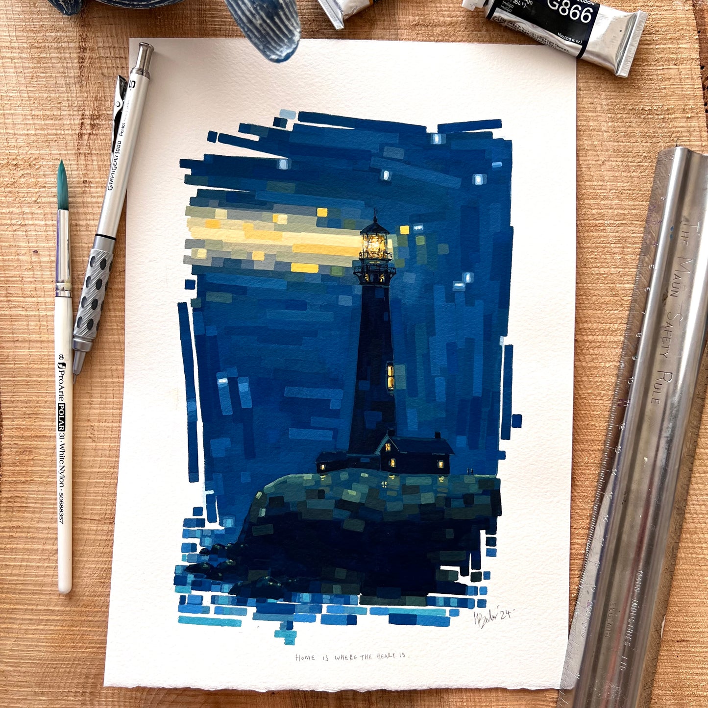 “Home Is Where The Heart Is” - (2024) - Gouache Original