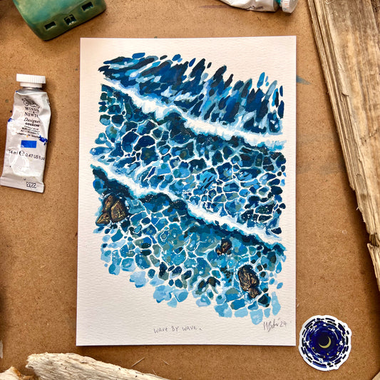 “Wave by wave" (2024) Original Painting