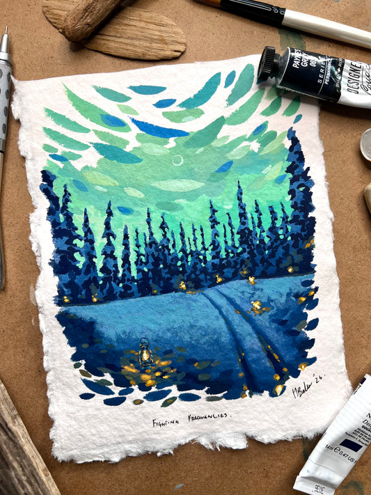 “Fighting frequencies" (2026) Original Painting