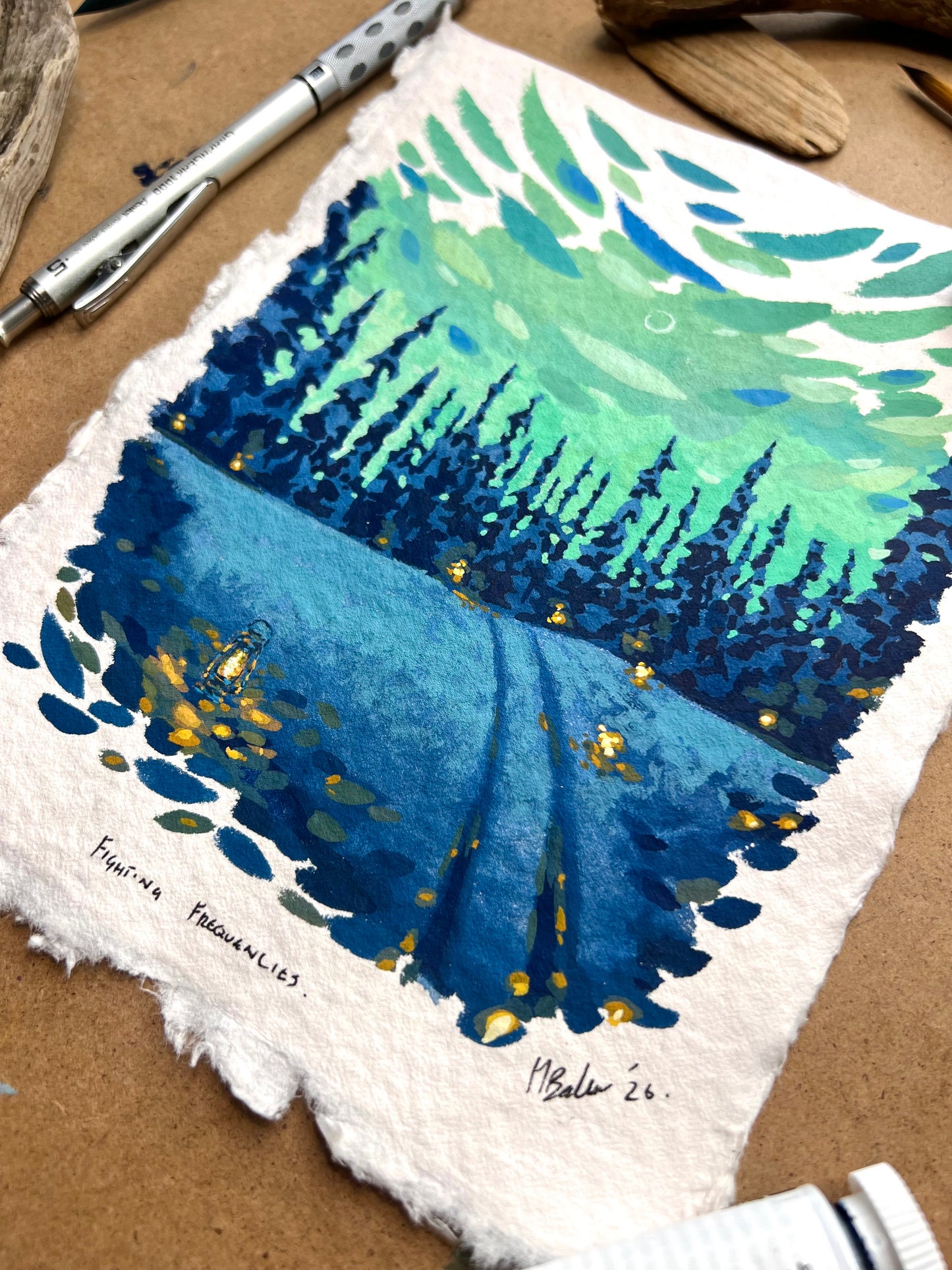 “Fighting frequencies" (2026) Original Painting