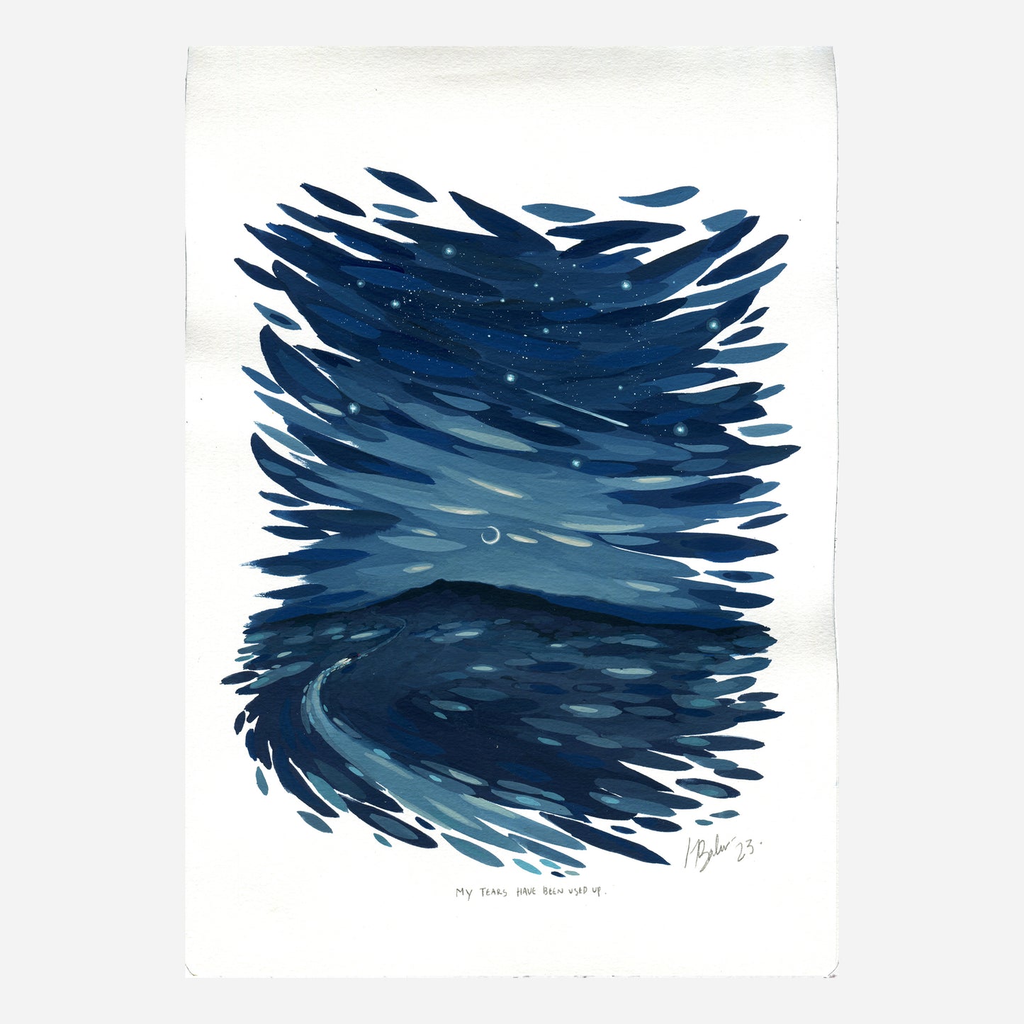 "My Tears Have Been Used Up" (2023) Gouache Original